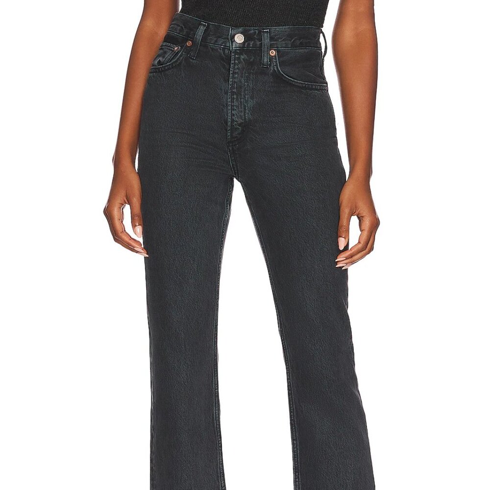 Agolde Relaxed Boot Black Denim Jeans 27